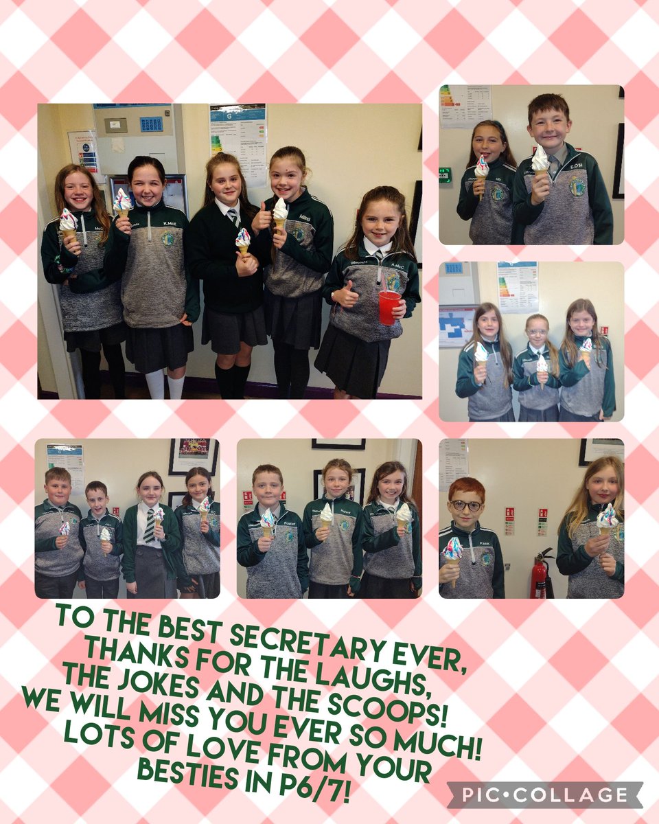 We had a lovely first day back but it just wasn't the same today without Patricia! It will take everyone here in St. Michael's quite some time to get used to life without her busy, bubbling warmth and kindness! And in true Patricia style, she spoilt us all with some ice cream!!