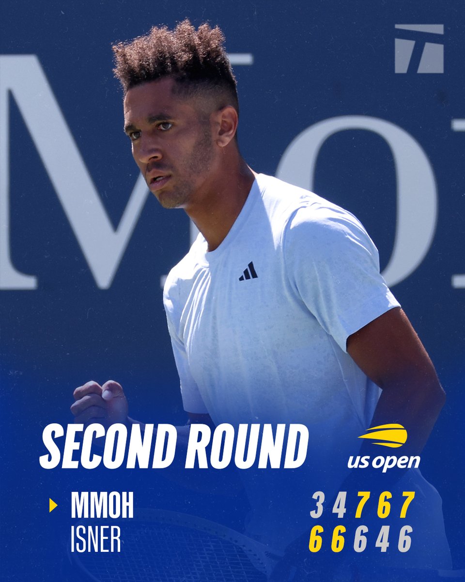 Tennis Channel (@tennischannel) on Twitter photo Not to be denied ๐ค
<a href="/MichaelMmoh/">Michael Mmoh</a>'s magical run continues in New York, ousting Isner in an epic five set battle!
#USOpen Not to be denied ๐ค
<a href="/MichaelMmoh/">Michael Mmoh</a>'s magical run continues in New York, ousting Isner in an epic five set battle!
#USOpen