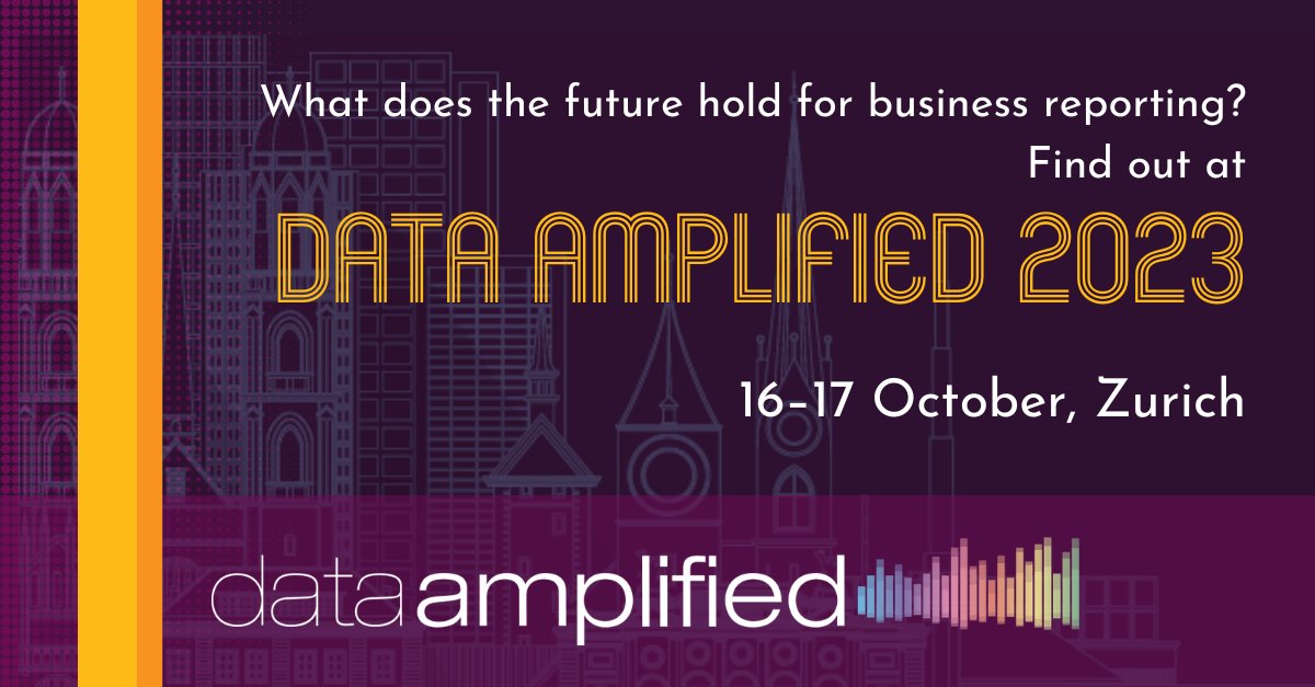 Registered for Data Amplified 2023 yet? Cross it off your to-do list today, and ensure that you join innovators and thought-leaders from across the #reporting community on October 16–17 in Zurich for #DA2023. Book now at dataamplified.org