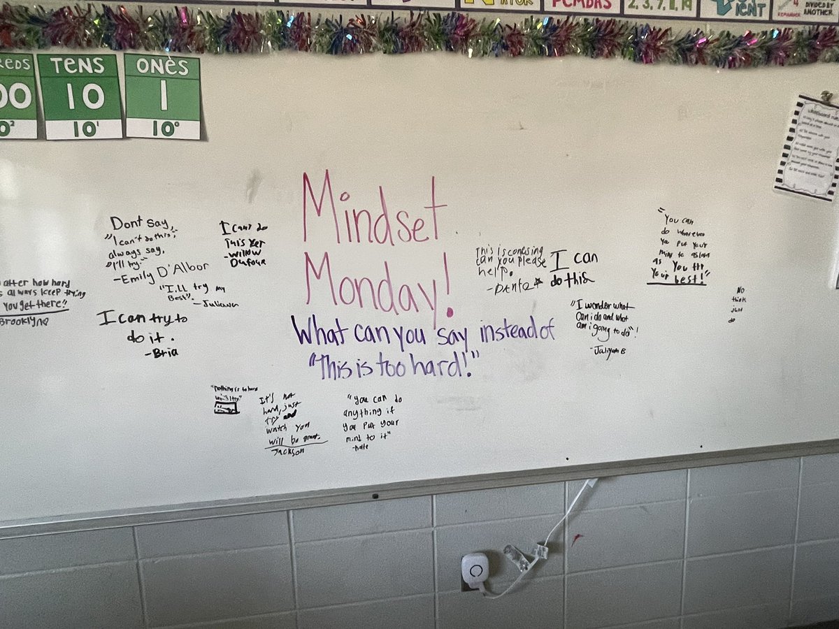 OlivierMallory's tweet photo. “This is too hard” is now forbidden in room 23! It doesn’t get easier, you get better! Think positive, be positive! #ipsbproud #shinebrightMSAWknight @msawestpk5 #movingforward https://t.co/ubFKQWO2rT