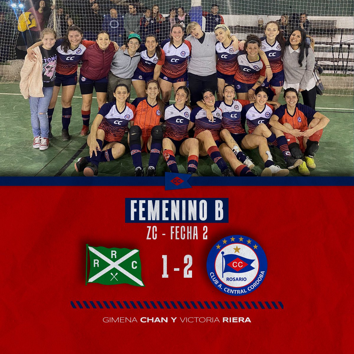 ✅ 𝗧𝗥𝗜𝗨𝗡𝗙𝗔𝗭𝗢 𝗔 𝗗𝗢𝗠𝗜𝗖𝗜𝗟𝗜𝗢

Por la 2º fecha de la Zona Campeonato de la Primera B femenina, Central Córdoba venció 2-1 a Rowing como visitante y se mantiene como único líder del torneo.

⚽️ Gimena Chan y Victoria Riera

#VamosCharrua 🔵🔴