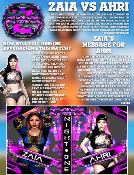 GxdlesssZ's tweet photo. Cat’s out the bag! See you all on Night One in Paris! I’ll also be seeing you soon @StarryAhr1 p.s. you’ll need a lot more than some lame ass “A game” if you’re gonna step in the ring with me. #TheGxdlessInvitational #PosterMagazine https://t.co/w1pR6m5Omt
