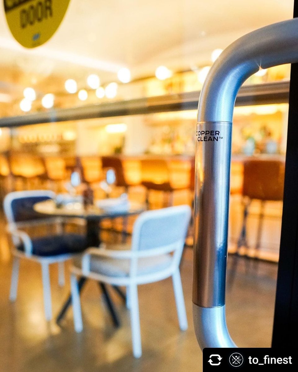 CoptekCopper's tweet photo. Going to a restaurant with family and friends was something we always looked forward to. Restaurants are now creating #safer environments with #copper, allowing customers to have that same feeling without the fear of #germs. https://t.co/vb1zpt6Y46