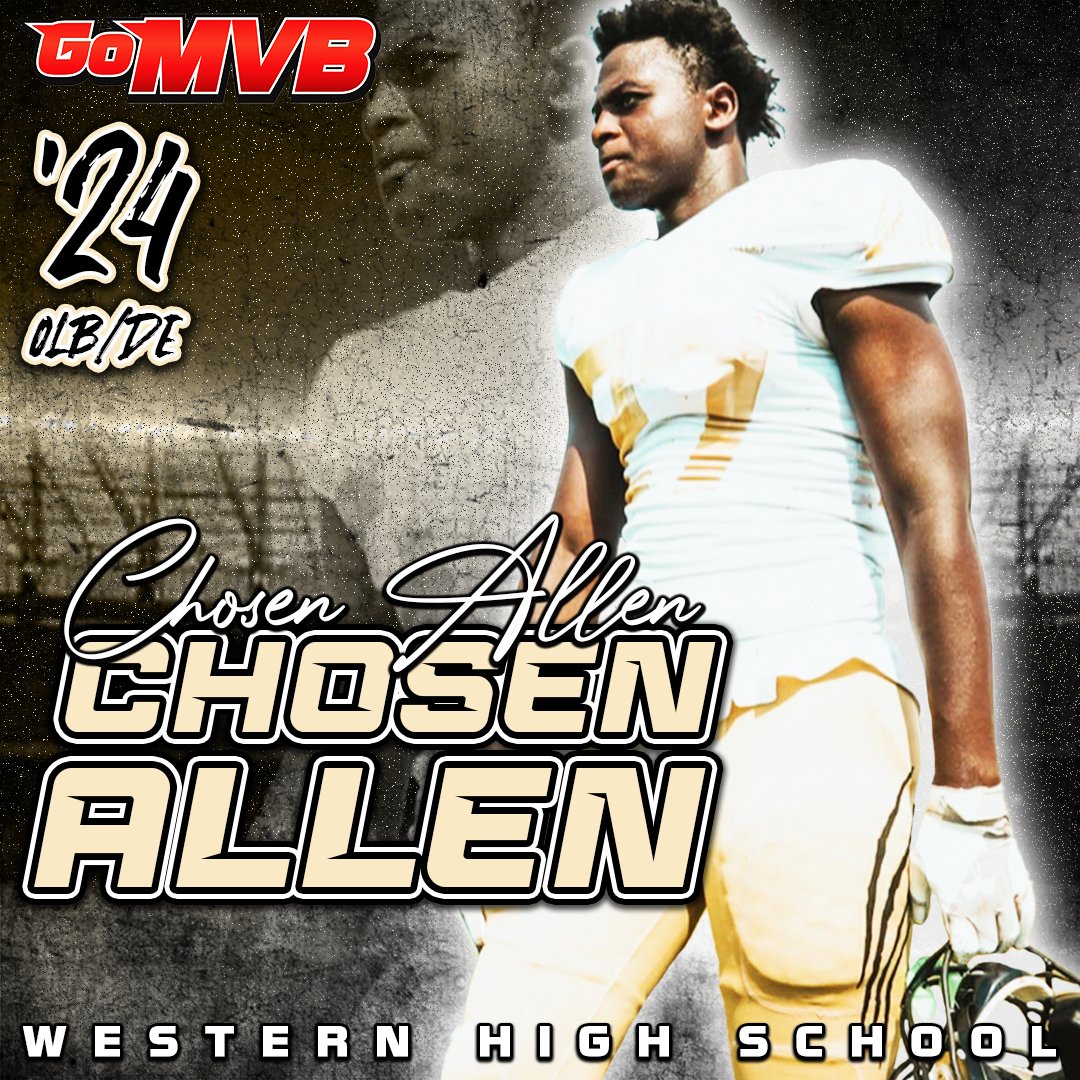 🚨Player Spotlight🚨⁠
CHOSEN ALLEN
'24 OLB/DE
Western HS, FL
More Info: app.gomvb.com/profile/chosen…
Follow: @Allen_chosen
⁠
#gomvb #hsfootball #studentathlete #collegerecruit #collegerecruiting #athlete