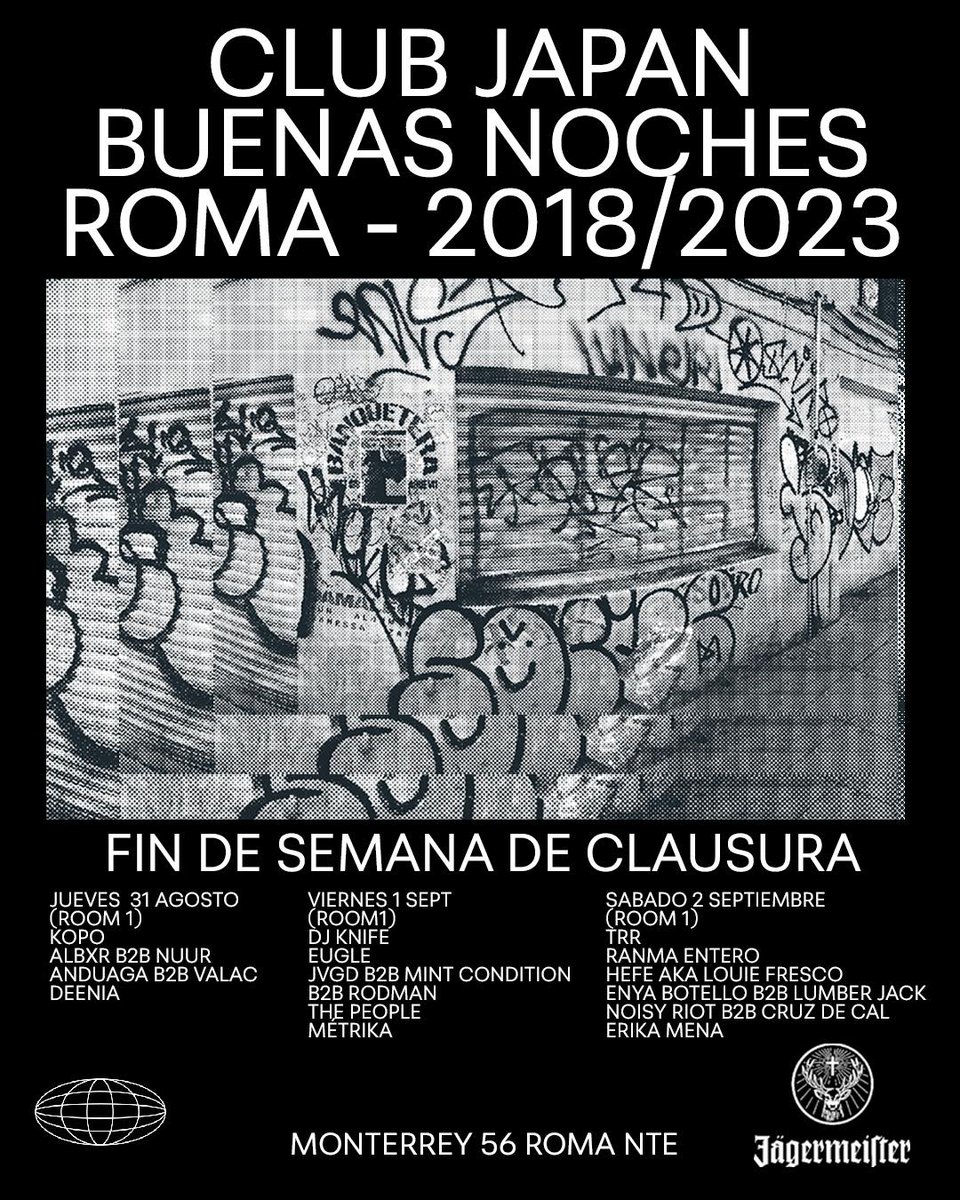 Este fin de semana en la #CDMX, concluye un ciclo exitoso de noches electrónicas fantástica en Club #JAPANCDMX en la sede de Av. Monterrey 56. Hoy por la noche inicia la 1ra. de 3 fiestas memorables. #ElectronicMusic