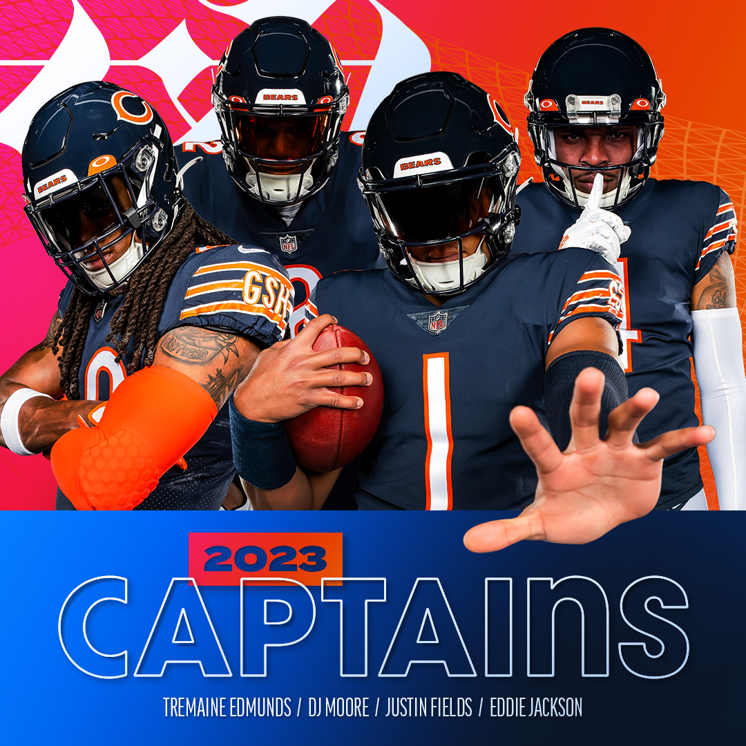 ChicagoBears's tweet photo. Aye, Aye, Captains 🫡 https://t.co/5565TnY9UJ
