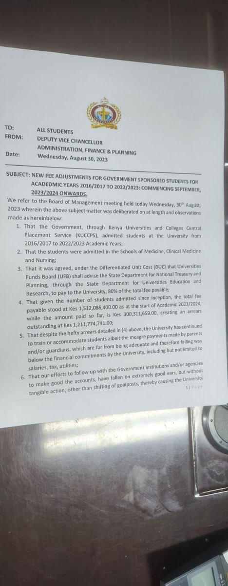 It's unfair for Uzima University to increase fees for continuing GSS from 79300 to almost 350k. This resulted after the government failed their end of burgain. More than 500 students are stranded. The government should intervene. #Saynotounfairfeeincreament 
<a href="/MOH_Kenya/">Ministry of Health</a>