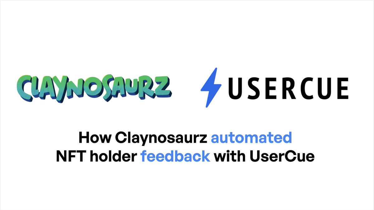 max_fergus's tweet image. Can #AI change the way that companies and Web3 projects do customer discovery?

Well, what if I told you @Claynosaurz were able to interview 100 NFT holders...in TWO hours with @tryusercue 

Let's see how they did it! 🧵

tryusercue.com