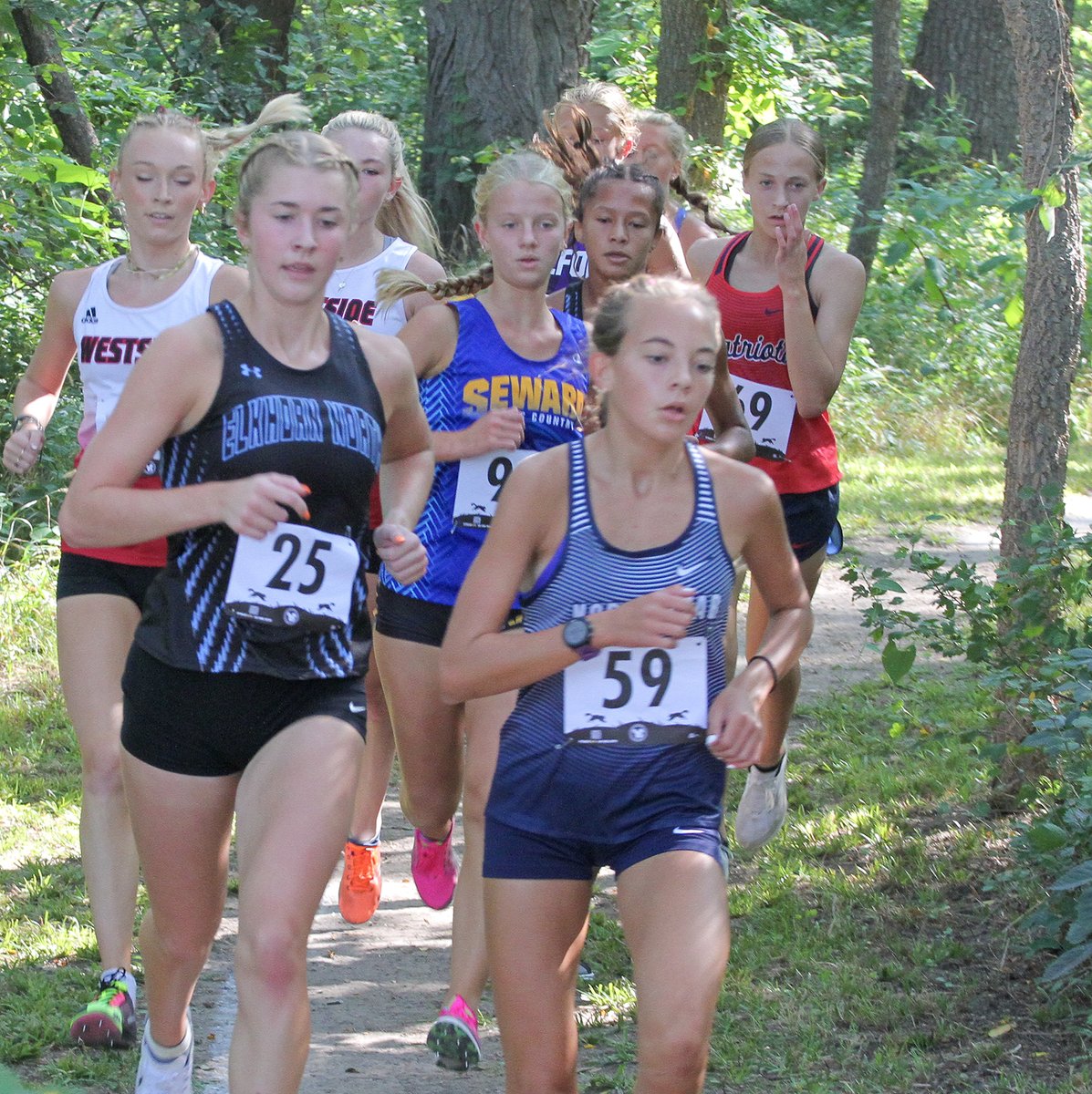 SCIStephanie's tweet photo. XC: Tessa Greisen of @SewardBlueJays places ninth at the Charlie Thorell Invite Aug. 31. Good job, Tessa! #sewardjays #top10finish https://t.co/Eu32M2mpZB