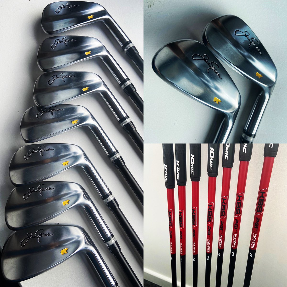 An absolutely stunning rebuild of a Miura x Jack Nicklaus irons with KBS PGI graphite shafts. #clubchampion #glasgow #miura