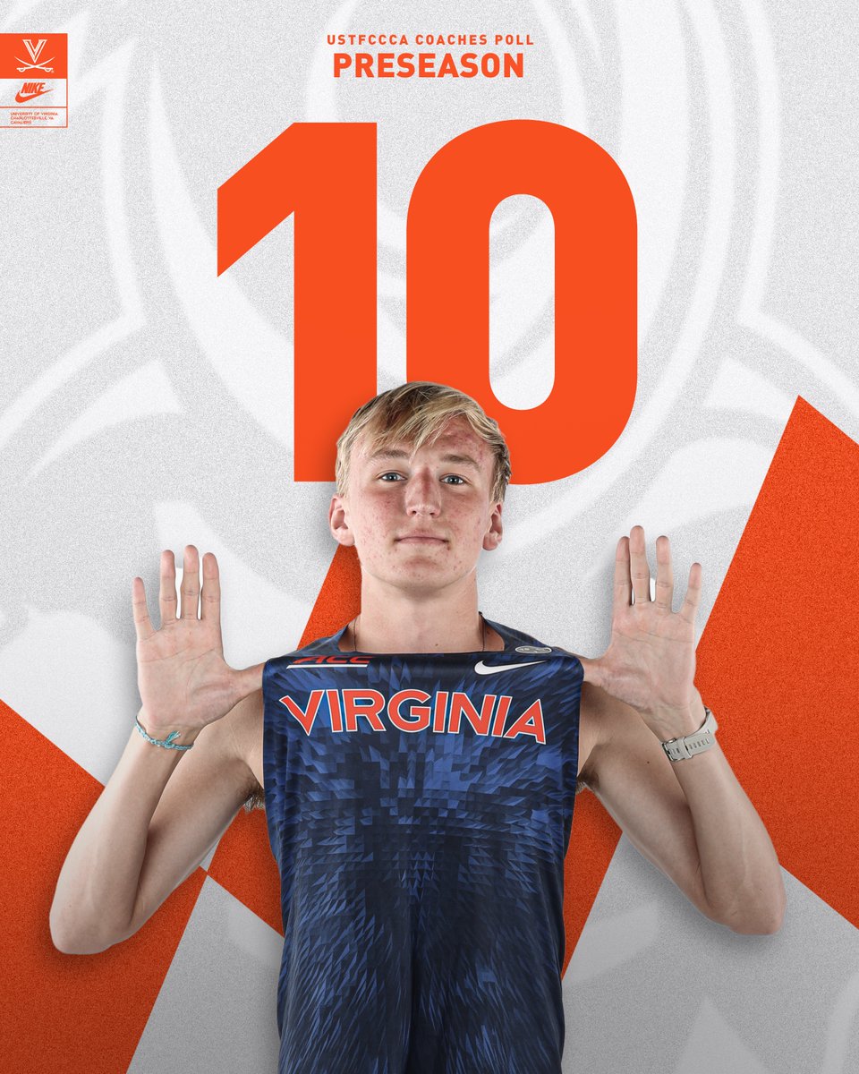 UVATFCC's tweet photo. Checking in at No. 10 and No. 11 in the preseason cross country rankings 👀

#GoHoos⚔️ | #XC23 https://t.co/TTzTLzeTvN