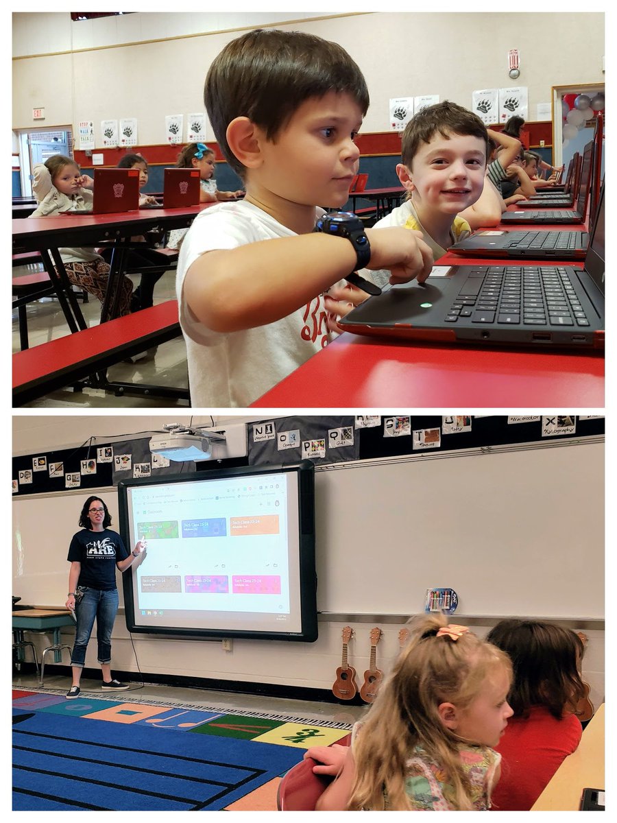 arothTechTools's tweet image. Starting with the first day of school, kindergarten students at Benner Elementary learn how to log in to their Chromebooks and find Google Classroom with Miss Henry.  💻#BellPride #BackToSchool