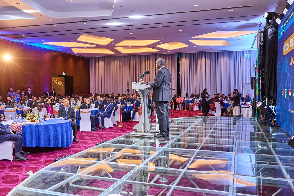 rigathi's tweet photo. Technical and Vocational Education and Training institutions remodel learners from job seekers to solution innovators through critical skills.
This evening, on behalf of President @WilliamsRuto, I addressed the 8th Season of the Awards of African Technical Challenge in Nairobi, at the close of this inspirational programme, which was an opportunity to interact with the youth who were recognised for exemplary innovations.
As our Nation hosts the Africa Climate Summit 2023, the Continent urgently needs innovations that address the negative impacts of Climate Change, which must be integrated into various sectors of development. For instance, Sustainable food systems must be founded on technology-based Climate Smart Agriculture, which promotes and protects the environment.
The Ruto Administration will continue investing and working with stakeholders in the education system to improve the quality of the skills offered at TVETs to support delivery of the Pillars of the Kenya Kwanza Plan of transforming the country.
On behalf of H.E., the President, I congratulate the award winners of the African Technical Challenge Season 8. We commend AVIC International for partnering with TVETs in this critical initiative that has now gone Continental.
The Principal Secretary for TVETs Esther Mworia, flanked by Education Ministry officials, accompanied me.
#DeliveringThePlan