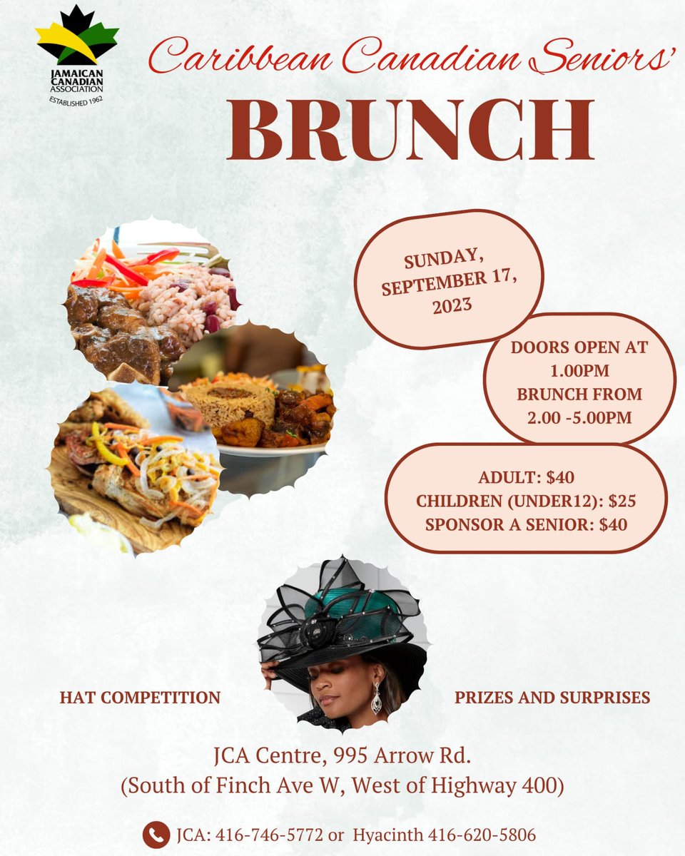 jcaontario's tweet photo. Don't forget to grab your tickets for the Seniors Brunchon Sunday, September 17 at 2:00pm.
Only $40.00 to enjoy a lovely afternoon. If you cannot join, consider sponsoring a local senior to join us.
Tickets on sale at the link in our bio.
#JCAontario #community #brunch https://t.co/avnNPBSTz7