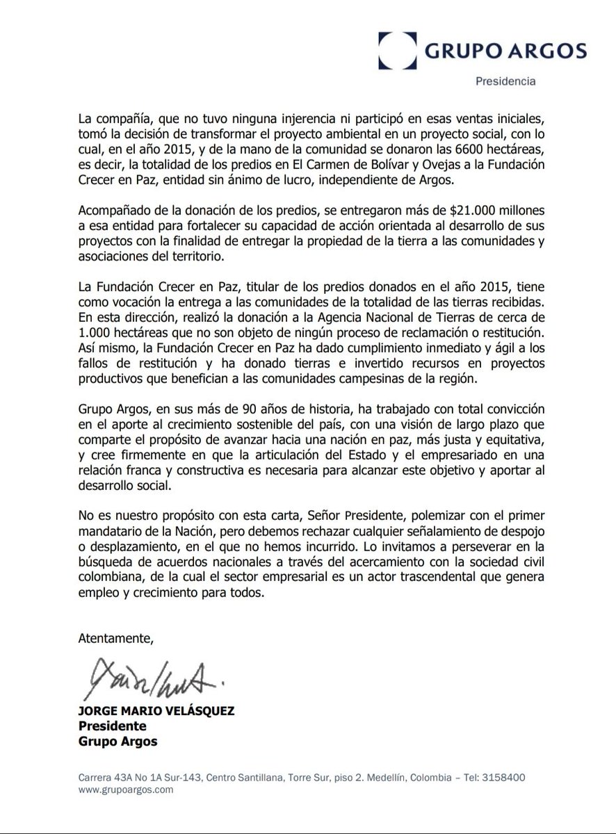 gusgomez1701's tweet photo. Del @Grupo_Argos para @petrogustavo https://t.co/EXxIQnEulm