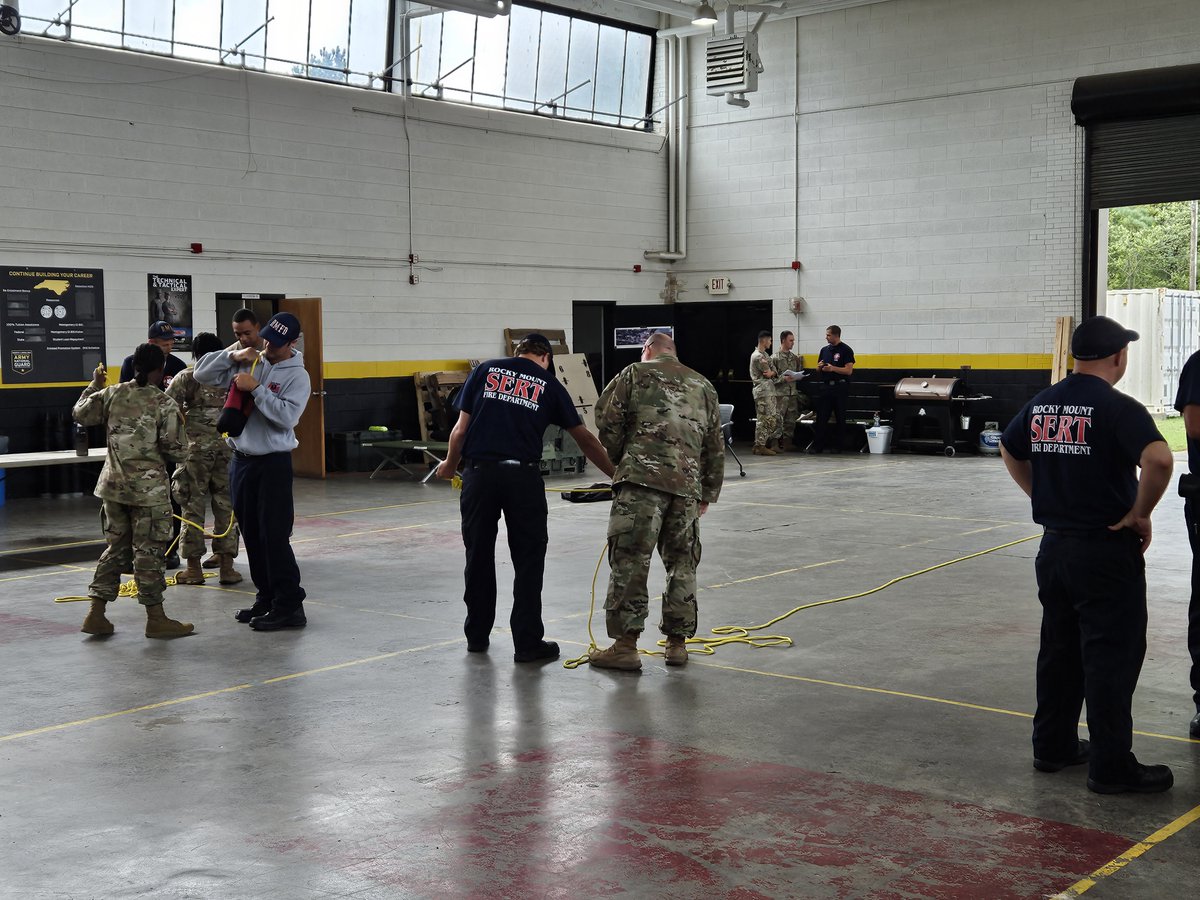 Members of our Swiftwater Emergency Response Team (SERT) provide basic swiftwater rescue training to the North Carolina National Guard members today as they prepare to work alongside them to protect the citizens of local communities down east.