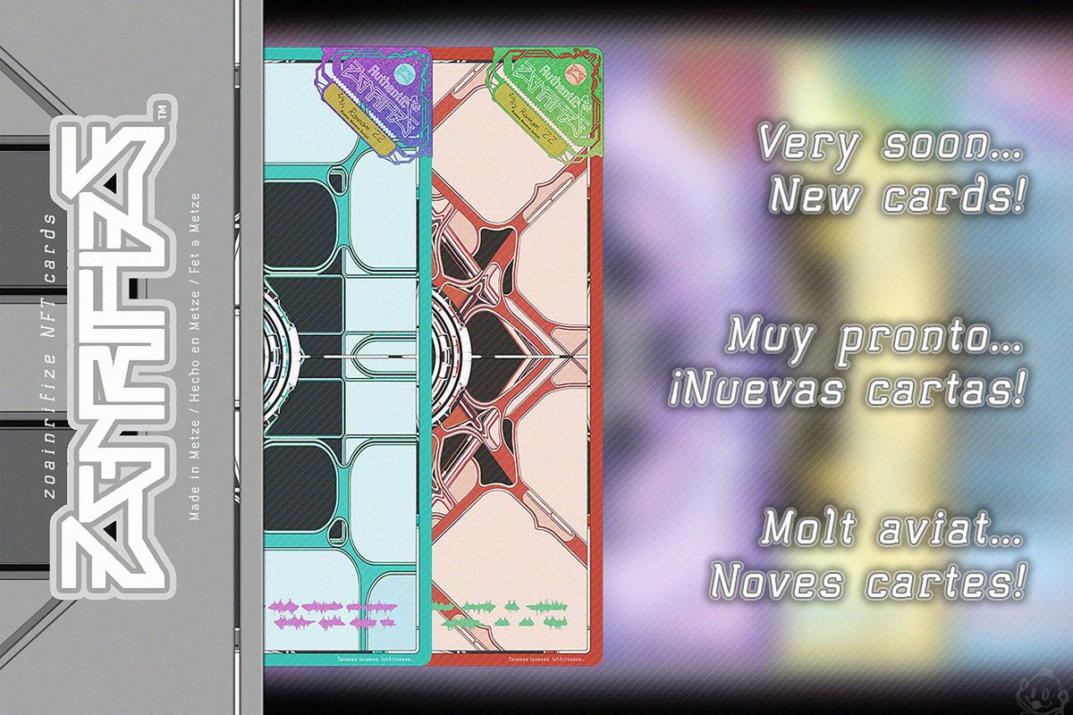 zoainrifize's tweet photo. Hi Friends! How are you? 😉

Today, I want to show a very nice preview of the next zoainrifize cards! Are you ready? 💥 #nft #card https://t.co/vIikRdznSv