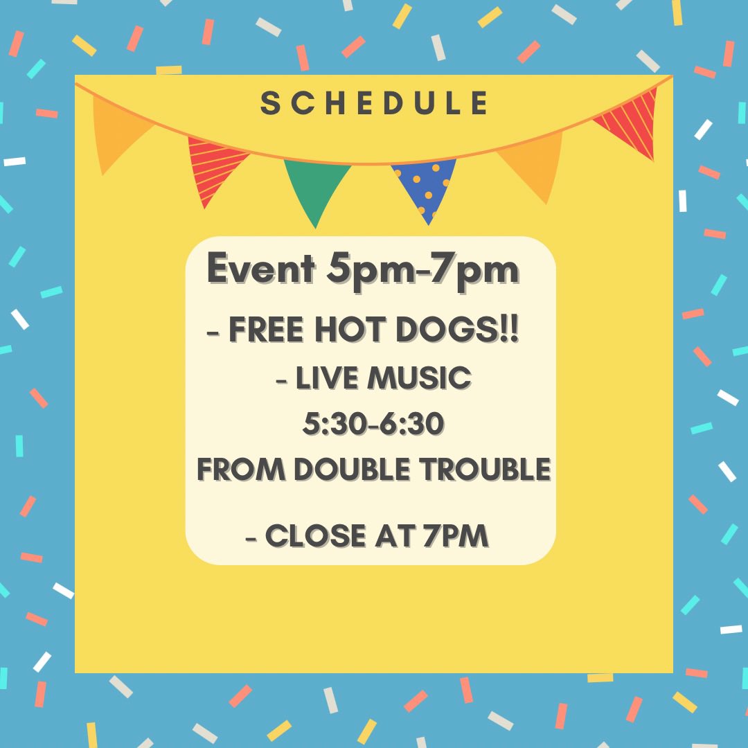 Come stop by for some free food and free music courtesy of AZMP! We’ll be staying open till 7pm, we hope to see you there!