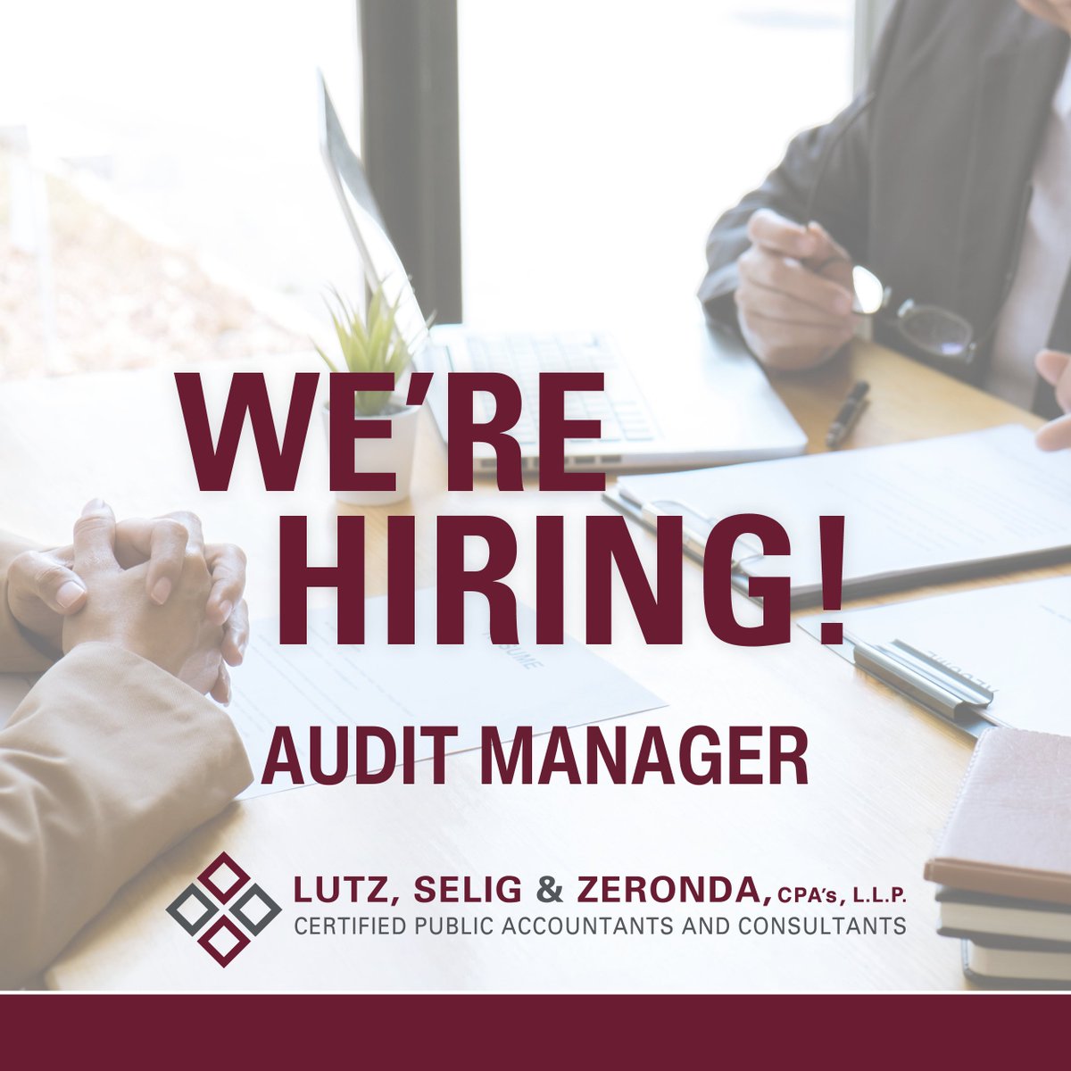 LSZCPAs's tweet photo. Looking to be part of a team who values your drive, determination, and skillset? LS&amp;Z is hiring an Audit Manager! To learn more about the open Audit Manager position, click here: https://t.co/JFuvVkISIY https://t.co/HkDTgCNQ4l
