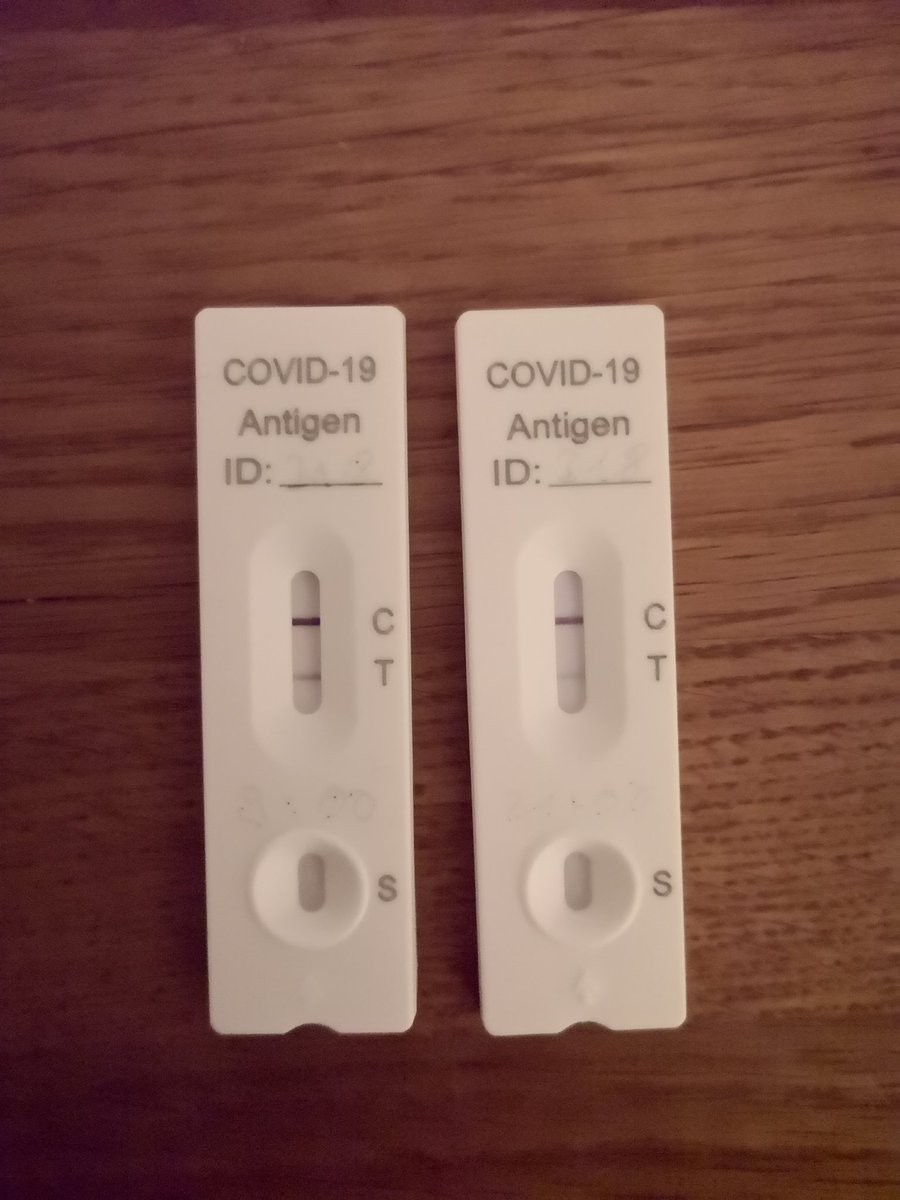 FBergmann_VT's tweet photo. Heute morgen vs. heute abend, Tag 5 mit #COVID19 & Tag 4 mit #Paxlovid. Wenn es so weitergeht, erfolgt morgen der Lamatest für Kleinkindeltern - ich bespucke für euch #Longsee, #Hotgen & #eDiagnosis & schaue, wie gut die eine geringe Virusmenge entdecken 🦙💦🥢 #testtest https://t.co/vrALcufDwF