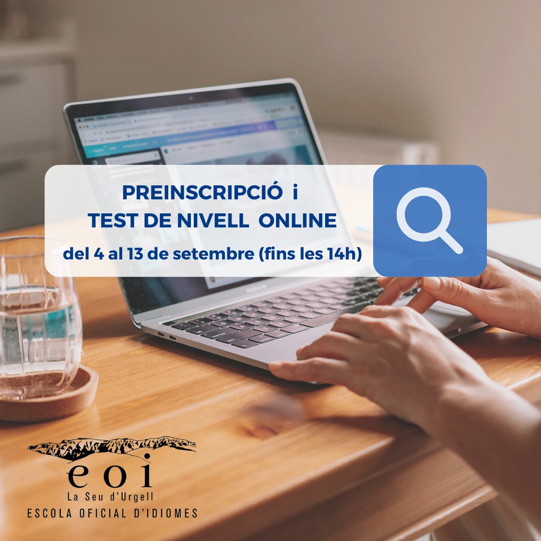 Què no et passi per alt! 😉 #eoiseu #eoi #eoicat #someoi #eoistas #laseu <a href="/inshugroger/">INS Hug Roger III</a> <a href="/InsPereBorrell/">Institut Pere Borrell Puigcerdà</a> #educacion #certification