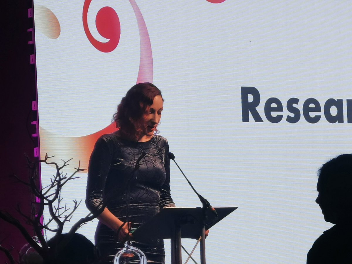 So delighted to see Carol Young of @crer_scotland win the research award. The amazing work they have done to research racism in schools and wider. #SameeAwards