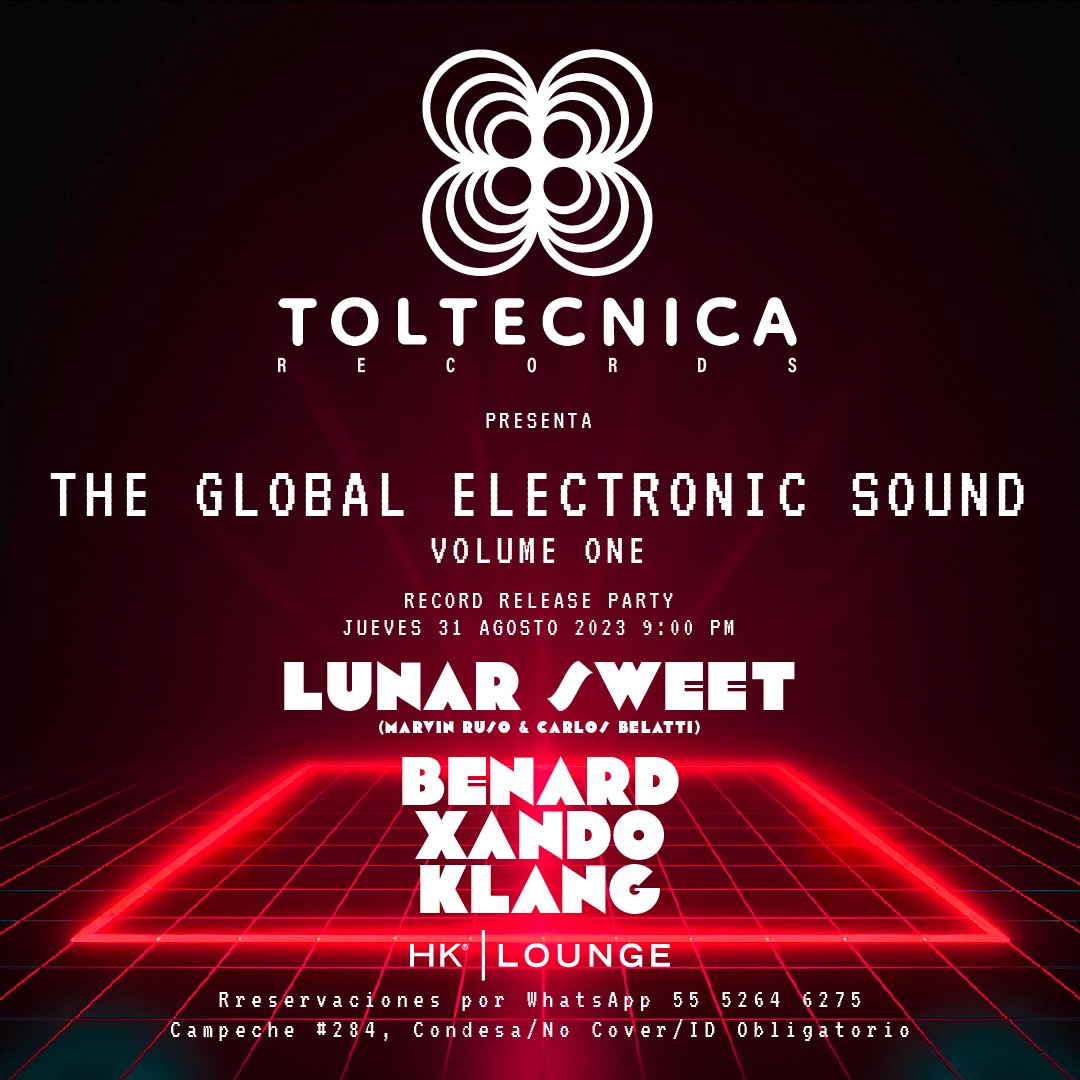 Jueves electrizante en #HookahLounge Condesa.
¡HOY POR LA NOCHE !
🔥TOLTECNICA RECORDS Release Party🔥
NO COVER. Inicia: 9:00 p.m.
Fiesta de lanzamiento del disco TOLTECNICA: The Global Electronic Sound Volume One.

#ElectronicMusic #House #TechHouse #Progressive #Techno #CDMX