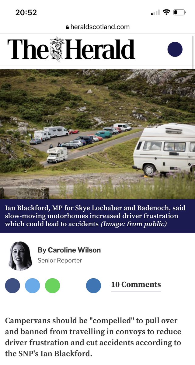 KustomInteriors's tweet photo. If you are driving a #camper and there’s a queue of traffic or a works van what’s the problem with pulling over and letting them past… they have a job to get to and your enjoying the scenery. Not sure of banning but be courteous and pull in… #thecourteouscamper https://t.co/z7mNaVNfXg