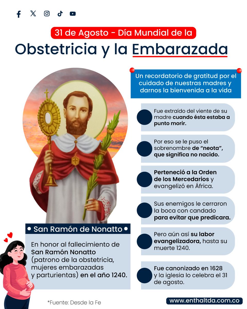 enthaltda's tweet photo. 🤰🏻🩺 31 de Agosto Día Mundial de la Obstetricia y la Embarazada.

🌐 Fuente:

🔗 https://t.co/MEg9PQriK3.

#díamundialdelaobstetriciaylaembarazada #díamundialdelaobstetricia #diamundialdelobstetra #obstetricia #obestetrics #obstetrician #obstetrícia #diadelobstetra #embarazada https://t.co/ULapuPy3QD