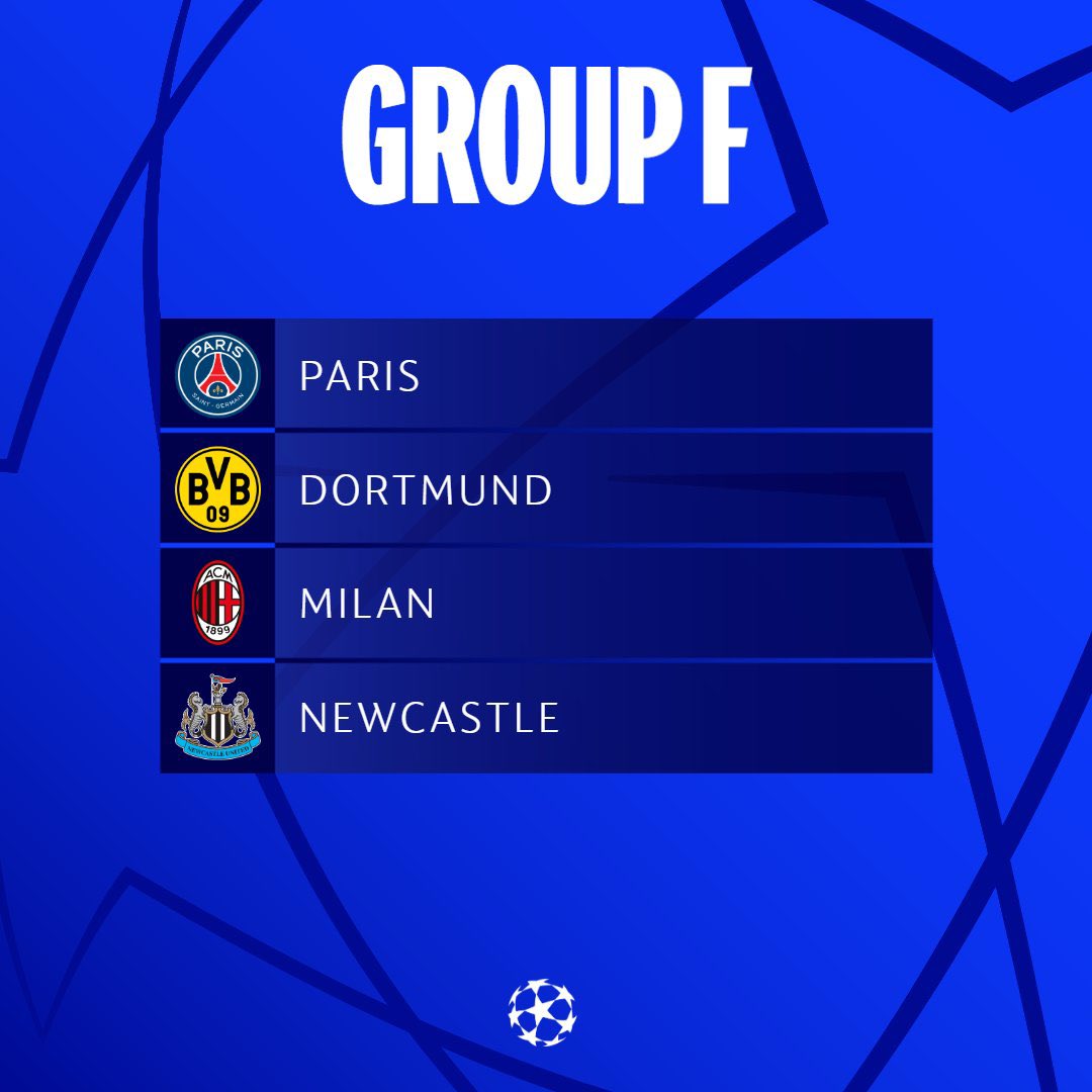 FuTzao's tweet photo. Esse grupo F tá uma putaria, os times que passarem vão longe na champions https://t.co/iOneI5gj5f