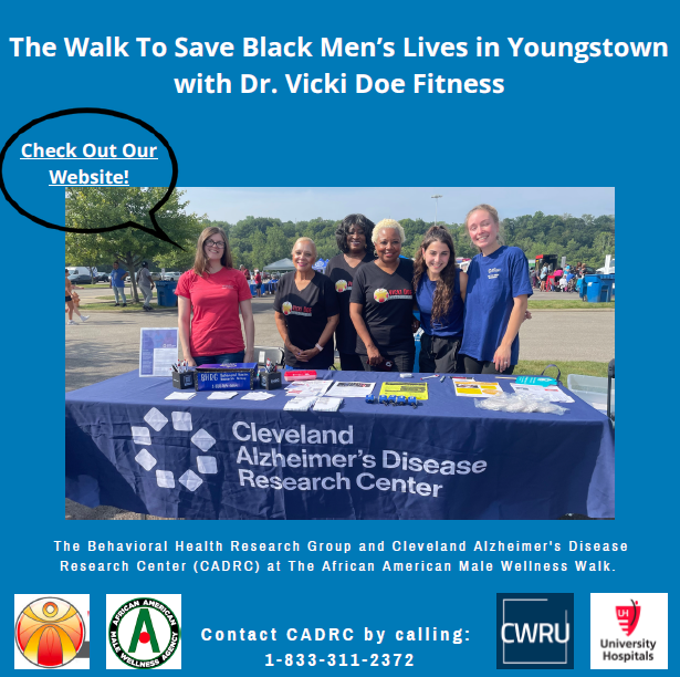 CleveADRC's tweet photo. The Walk to Save Black Men's Lives in Youngstown with Dr. Vicki Doe Fitness was an opportunity for the CADRC to connect with the community and provide resources. CADRC team is working hard!
#cleveland #youngstownohio #Alzheimers #UHHospitals #cwru #clevelandclinic #dementia https://t.co/8otMlPmfKf