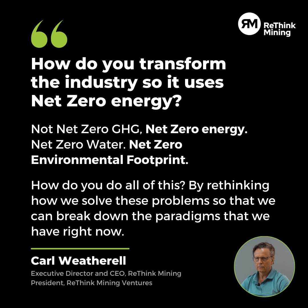 Achieving net zero in mining requires ReThinking our approach. We're breaking down paradigms to create a sustainable future. 

#NetZero #SustainableMining