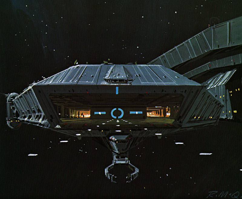 70sscifi's tweet photo. Battlestar Galactica art by Ralph McQuarrie https://t.co/FZUpxB9Dcx