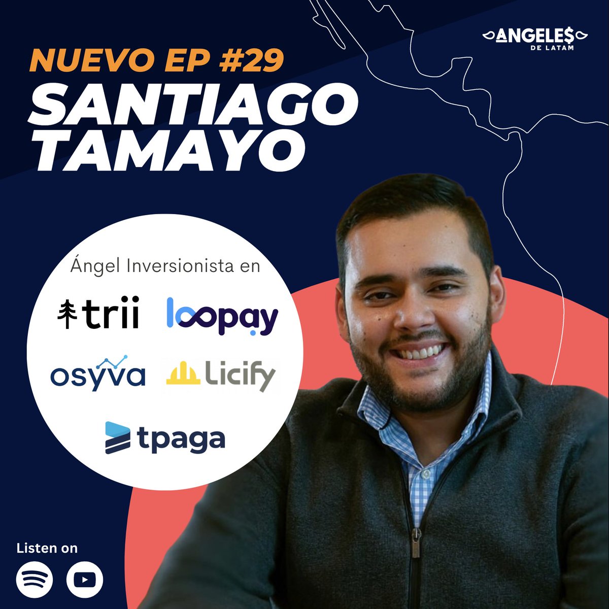 Invitamos a Santiago Tamayo a conversar al podcast Ángeles de LatAm con René Lomelí.🇨🇴🤩

Conversamos sobre pasar del mundo de PE al VC, cómo crecer dentro del ecosistema de startup y mucho más. 🎧💸

Escucha el episodio aquí: 👉 youtu.be/iJ89GeJUklI