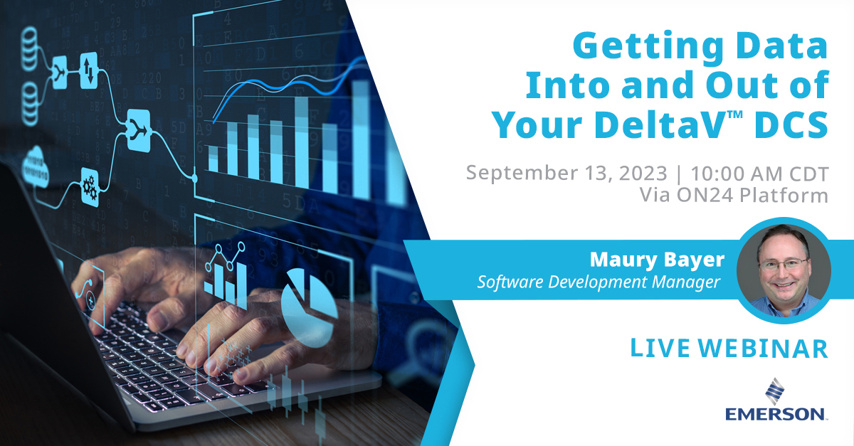 EMR_Automation's tweet photo. Unlock the power of real-time data in your DeltaV control system! Join our upcoming webinar to learn how to extract valuable data to enhance your operations. Register now and secure your virtual seat: https://t.co/Bfx4SDzs4r
#DeltaV
#batchmanufacturing
#IIoT https://t.co/O8q7JLJyyc