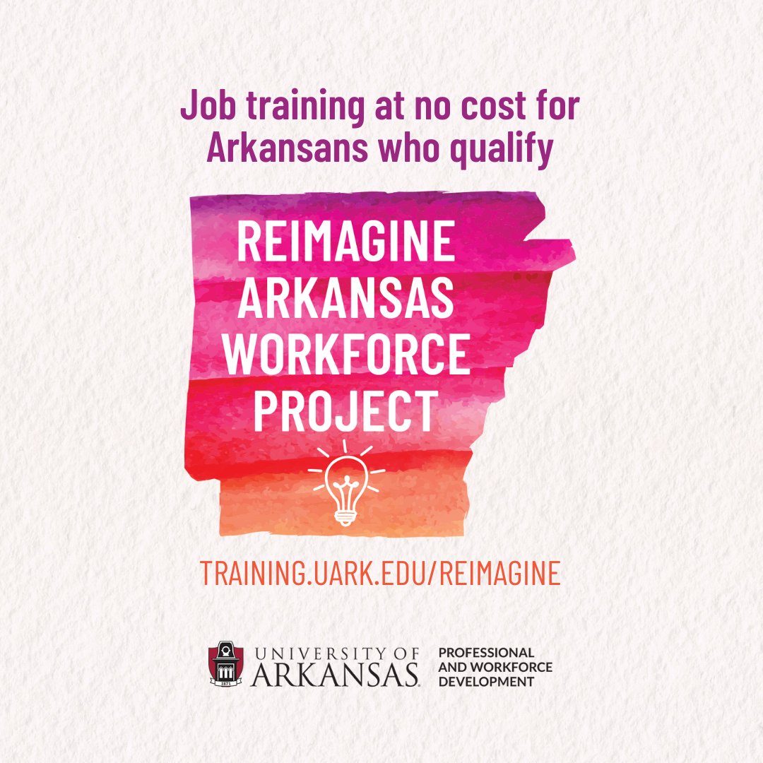 The Reimagine Arkansas Workforce Project offers free online career training to residents across the Natural State. The program has helped over 3,000 people, and we want to help even more. Apply today to see if you qualify. ➡️ ow.ly/96v750PFCs5 
#worlddistancelearningday