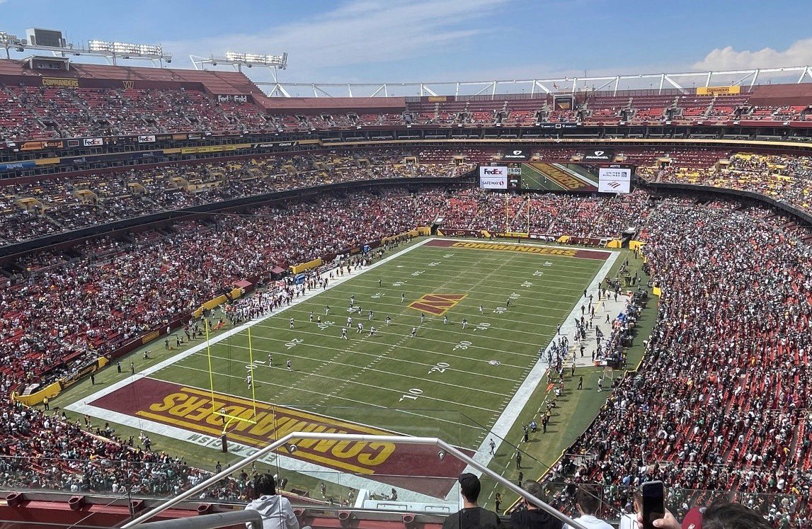 jasrifootball's tweet photo. BREAKING: #Commanders are investing $40 million into improving FedExField, which has been needed for awhile. 

- Brand new sound systems
- Brand new video boards
- Newly themed suites
- Revamped food vendors
- Repairs

Josh Harris isn’t messing around 👀

(H/T: @MySportsUpdate) https://t.co/lUfC3v7jUz