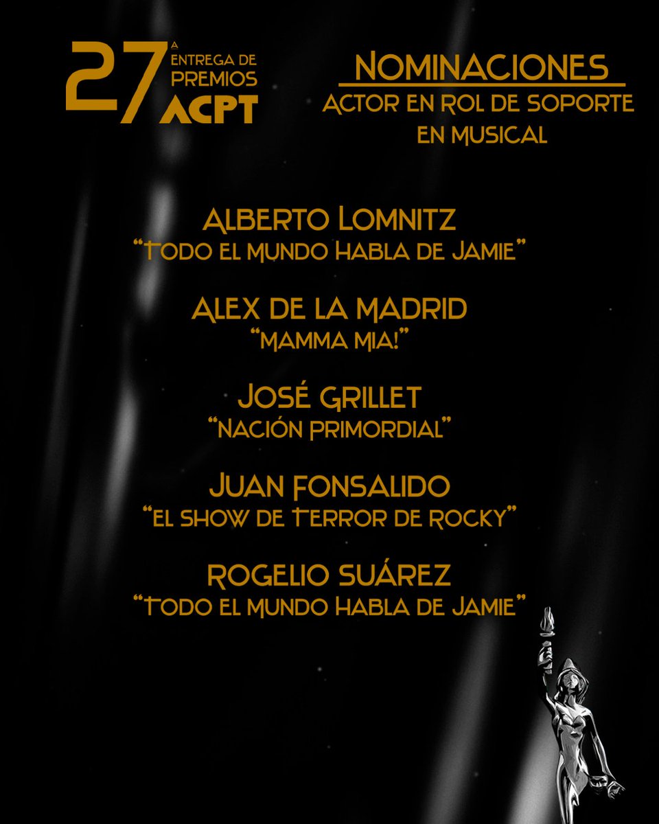 #ACPT 

✨ACTOR EN ROL DE SOPORTE EN MUSICAL ✨

#PREMIOSACPT2023 #PRESENCIAACPT