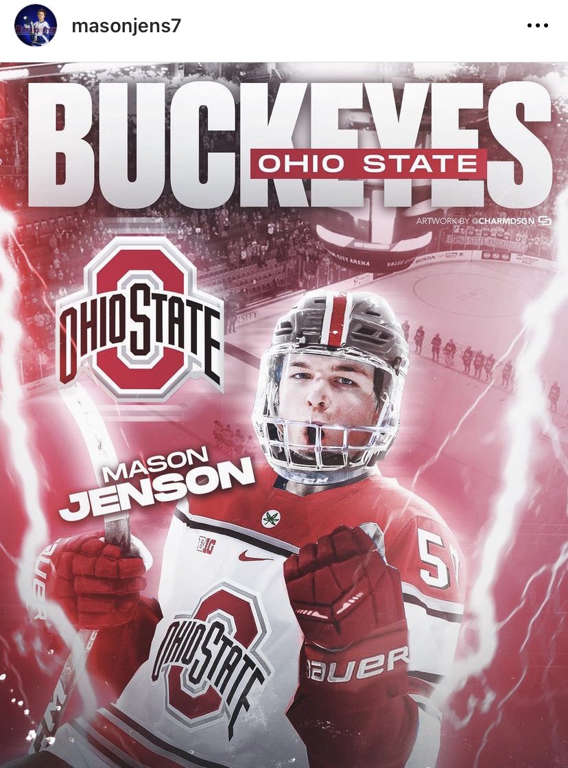 Rogers playmaking forward Mason Jenson has committed to Ohio State! Congrats Mason!
#StateOfHockey
#HockeyHotbed
#MinnesotaMakesCollegeHockey