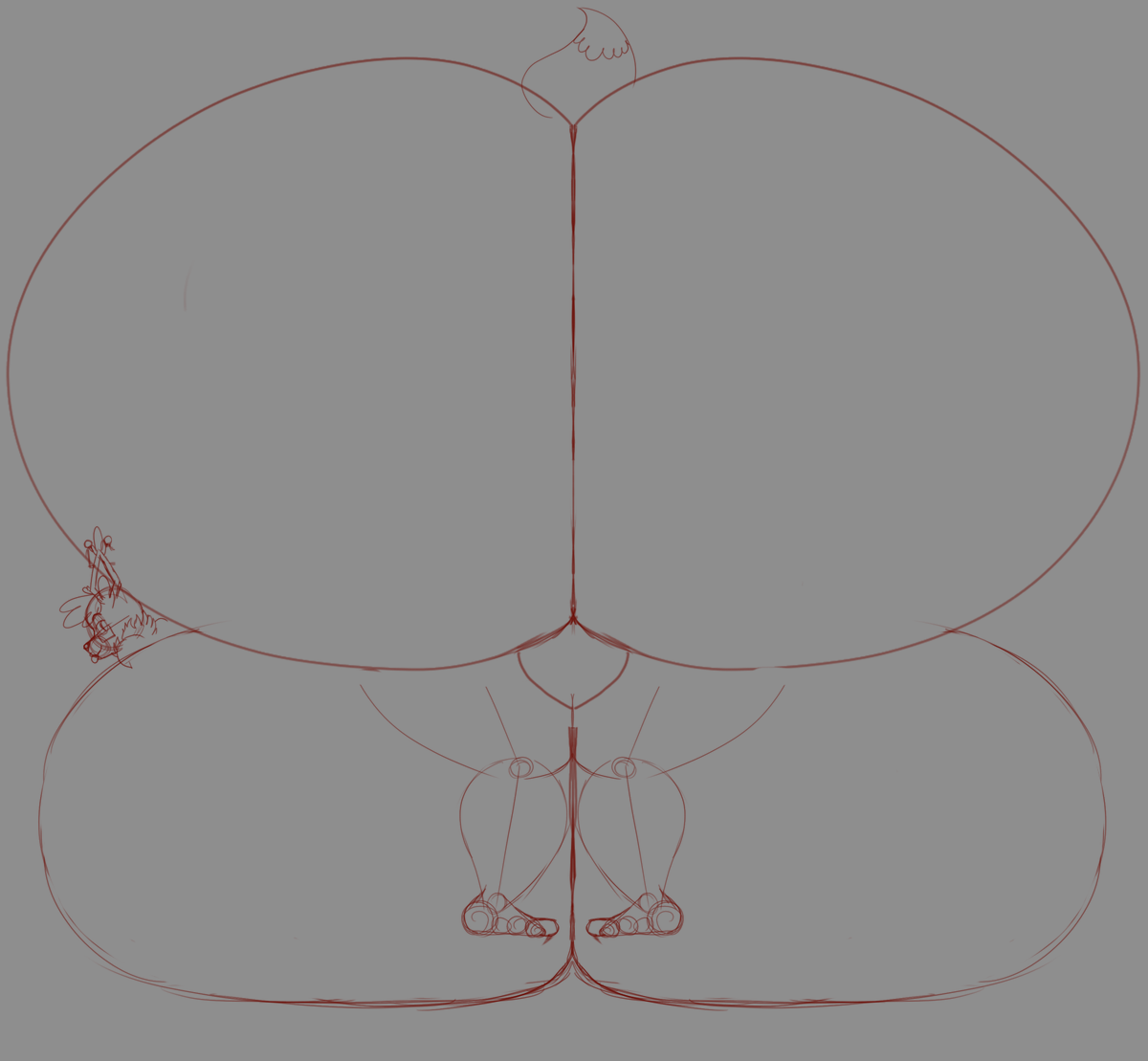 MidnightKebo's tweet photo. Daily Art 5:
Got to try out the mirror tool in Krita with this one, thanks for sharing your butt @Denordio :3c https://t.co/UNXARwpBoA