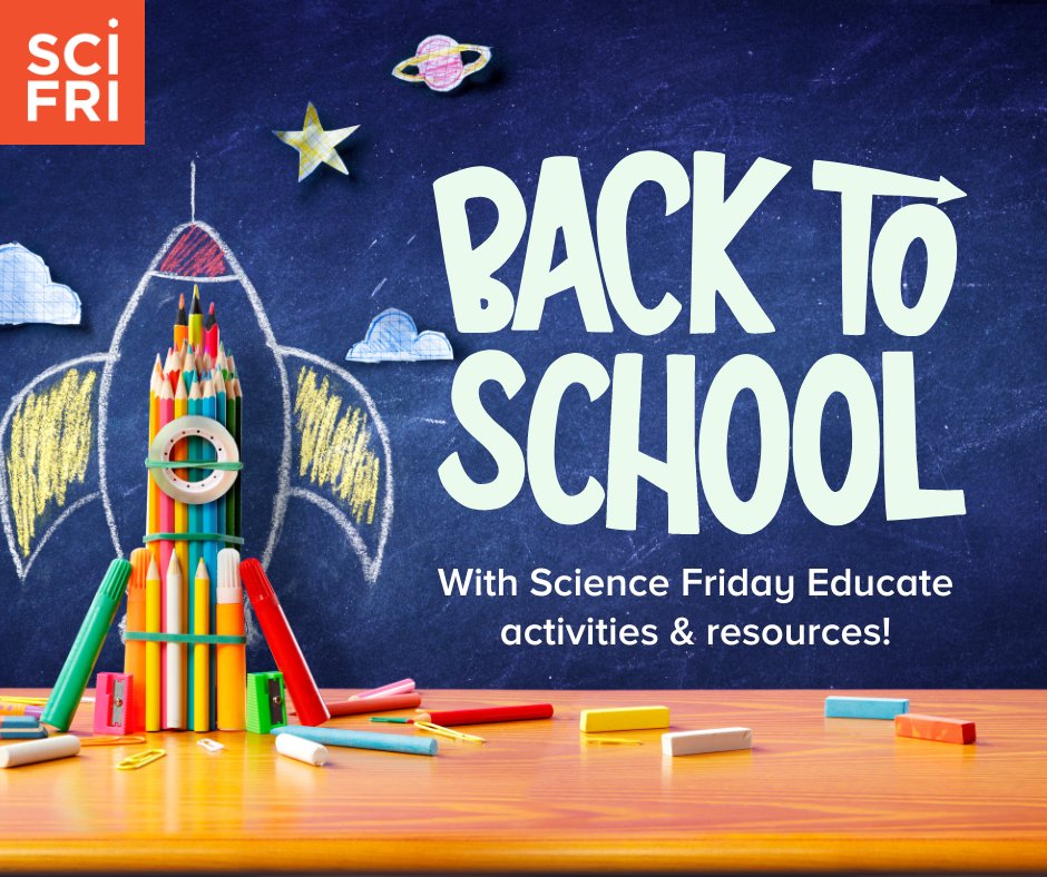 #STEM #educators remember as we head back into the school year, that <a href="/scifri/">Science Friday</a> has a huge library of FREE educational resources, lessons, and activities at sciencefriday.com/educate/ Because science doesn't wait for Friday!