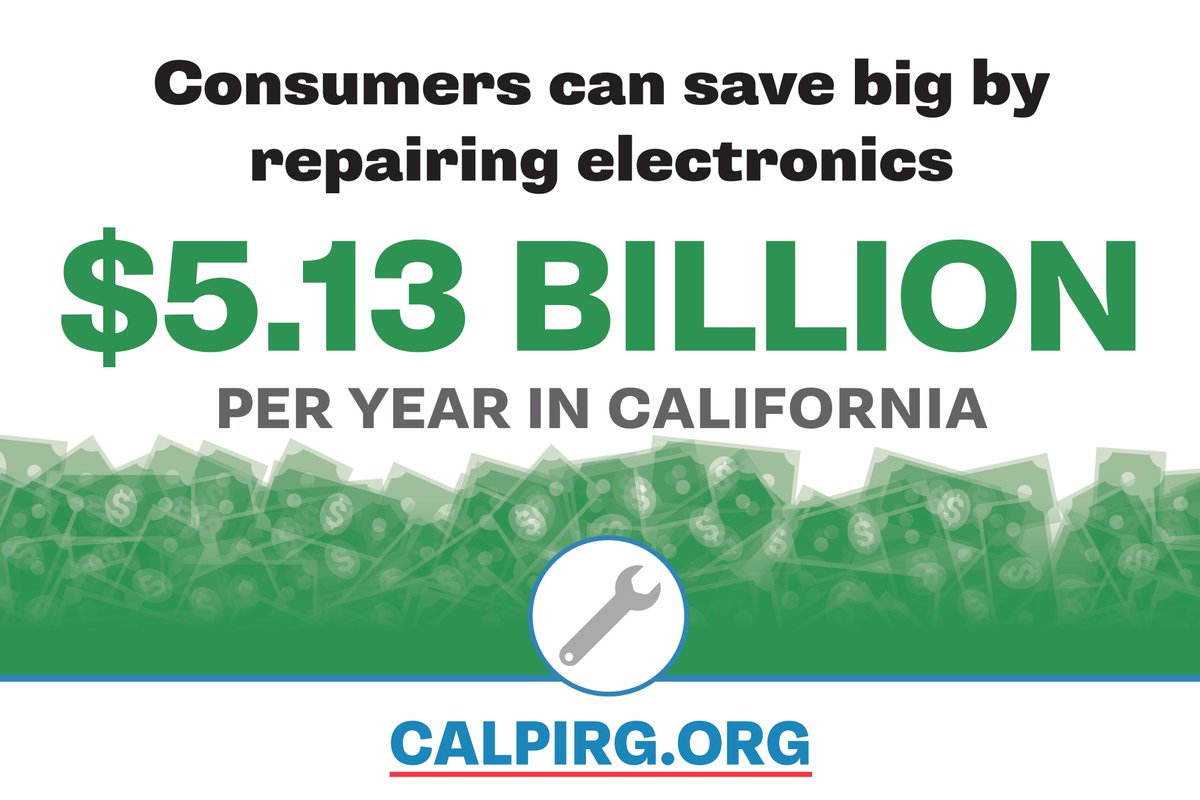 Californians shouldn’t have to pay an arm and a leg to get their electronics and appliances fixed. @ChrisHoldenNews – please support  #SB244 to help save consumers money and reduce electronic waste. #RightToRepair