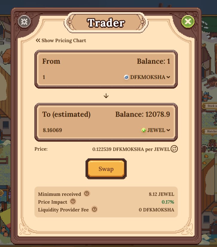 91_karmas's tweet photo. #Moksha keeps flying in $Jewel value!
#DFK has proven more than once that events are the right moment to sell off specific items, same has happened for #Gaiastears and #GreenEggs
Are you using your runes or selling them ? https://t.co/8vDenO8zeQ