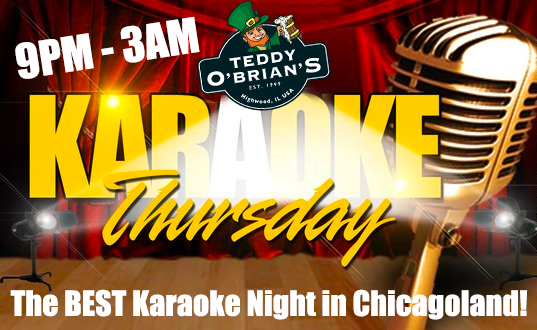 teddyobrians's tweet photo. Tonight! It's the best Karaoke Night in Chicagoland at Teddy O'Brian's in Highwood. The mic goes live at 9 p.m. Join us!

#teddyobrians #highwoodillinois #highwoodil #karaoke https://t.co/Bjnt8SnXo6