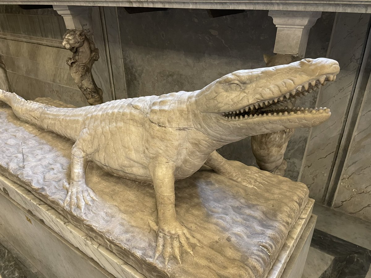 Trey_Explainer's tweet photo. Roman depiction of a crocodile to cleanse your timeline https://t.co/H4BzDVqeAE