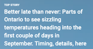 kellohara's tweet photo. I have to disagree with @weathernetwork -- I think that never would actually be better than late re: +40 degree "feels like" temps https://t.co/vcttVxGyma