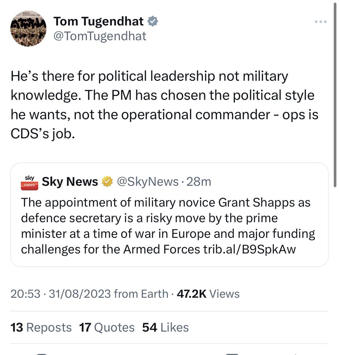 Sam Coates Sky tweet media