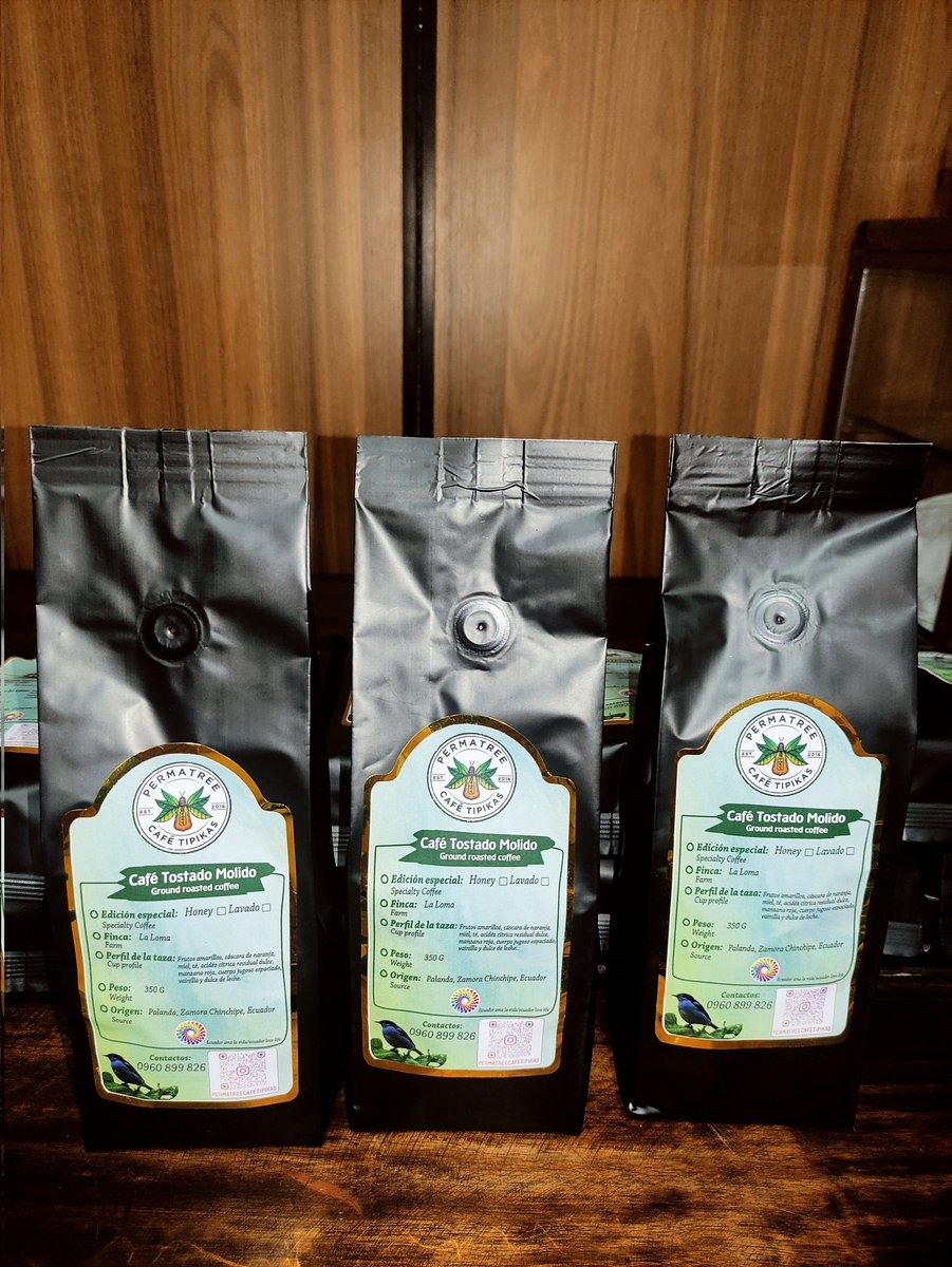 DannyCorrea25's tweet photo. Bolsas de café orgánico 🍒☕♻️
Perfil de taza;
📋 miel, acidez residual, cítricos, vainilla, chocolate, flor de cacao, cáscara de naranja, floral y dulce de leche. 
Precio; $8,00 
Peso; 300 gramos
 Envíos a todo🇪🇨 
Zamora-Ecuador
@DannyCorrea25 
#cafeamazonico
#cafeorganico https://t.co/bV65xoe50M