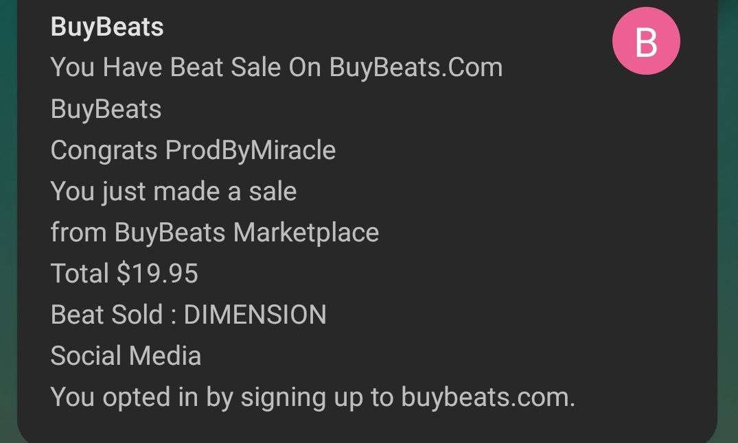 First SALE 🔥‼️🛒 Producers do not sleep on this platform And Rapper go visite the link for high Quality but LOW PRICES‼️🔥 INSTRUMENTALS buybeats.com/ProdByMiracle/…