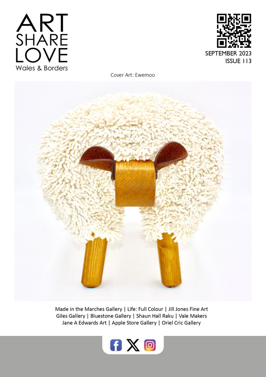 And just like that...it's #September!

Our fabulous September cover is by the amazing Welsh maker @ewemoo

For all kinds of amazing events, exhibitions, artists &amp; makers...delve into our latest edition now at 👇

artsharelove.com

#artmagazine #art #craft #makers #made
